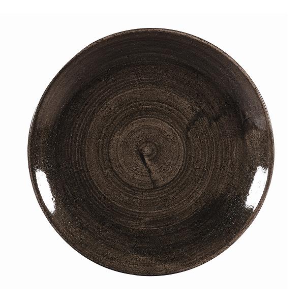 Тарелка мелкая 26см, без борта, Stonecast Patina, цвет Iron Black PAIBEV101