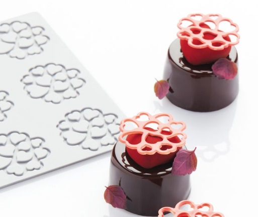 Форма силиконовая PAVODECOR для декора. "Сердца 2" d50мм h2мм, 1,6мл, 15 ячеек PR008