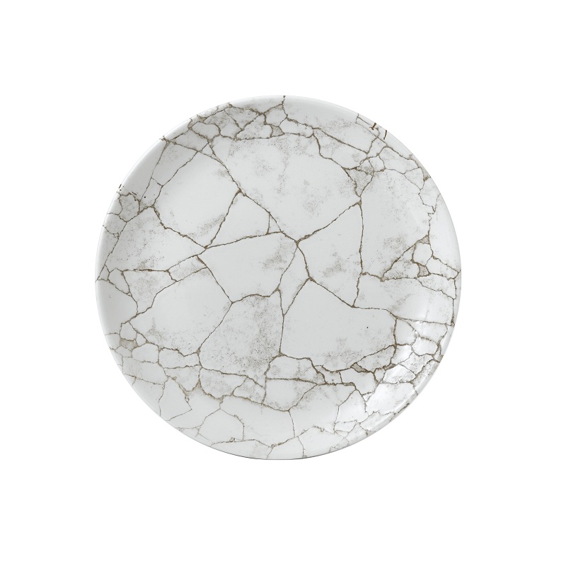 Тарелка мелкая 28,8см, без борта, цвет Kintsugi Agate Grey, Studio Prints KTAGEV111