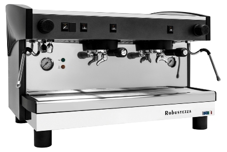 КОФЕМАШИНА ПОЛУАВТОМАТ ROBUSTEZZA ST2M/ ЧЕРНАЯ+ВЫСОКАЯ ГРУППА МУЛЬТИФАЗНАЯ