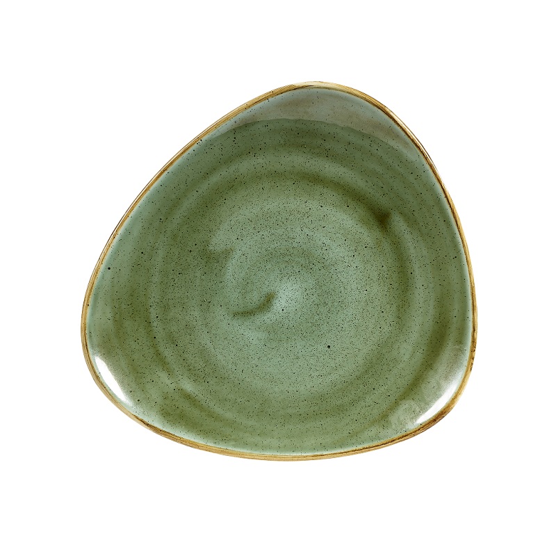 Тарелка мелкая треугольная 19,2см, без борта, Stonecast, цвет Samphire Green SSGSTR71