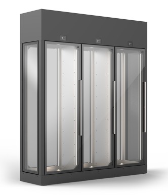 ШКАФ ВИННЫЙ ENOFRIGO WINE LIBRARY 20 WALL 3V DX-SX 3P H2600 VT F СЕРЫЙ+ПОЛКИ R