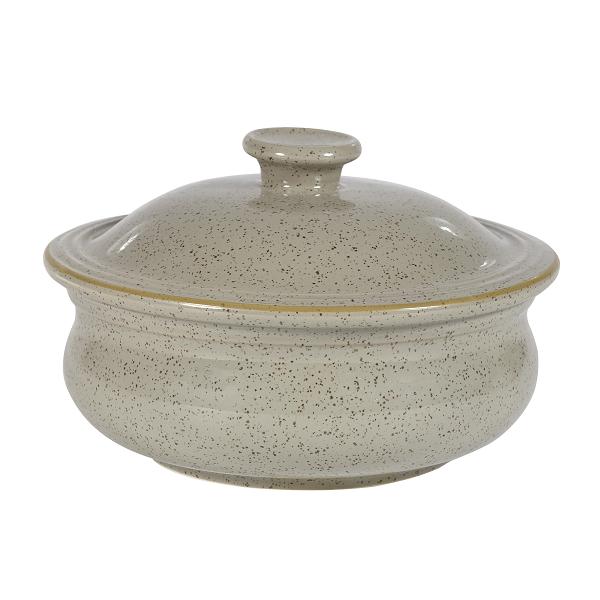 Горшок для запекания 0,43л d14см, с крышкой, Stonecast, цвет Peppercorn Grey SPGSLSPT1