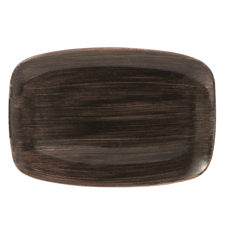 Блюдо прямоугольное CHEFS 35,5х24,5см, без борта, Stonecast Patina, цвет Iron Black PAIBXP141