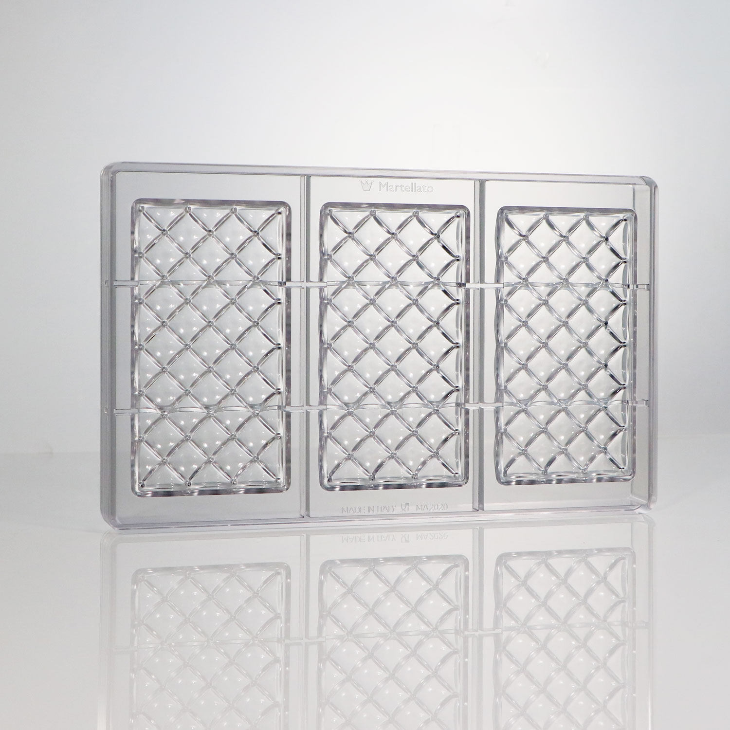 Форма д/шок. "Quilted Bar" 133х70мм h10мм, 3 ячейки, 82гр, п/к BPA FREE 21MA2020