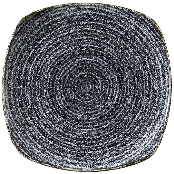 Тарелка мелкая квадратная 25,2см, без борта, цвет Charcoal Black, Studio Prints SPCBSP111
