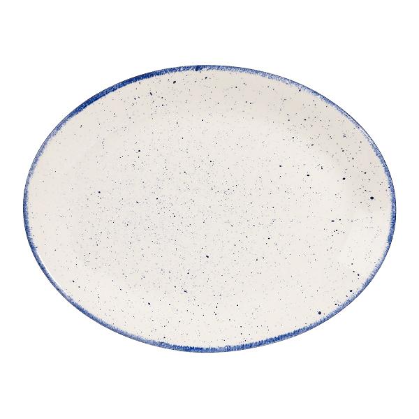 Блюдо овальное 30,5см, без борта, Stonecast Hints, цвет Indigo Blue SHBID121