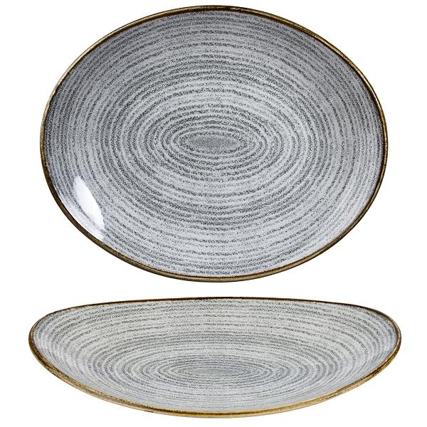 Тарелка глубокая овальная 31,7х25,5см, цвет Stone Grey, Studio Prints SPSGOP121