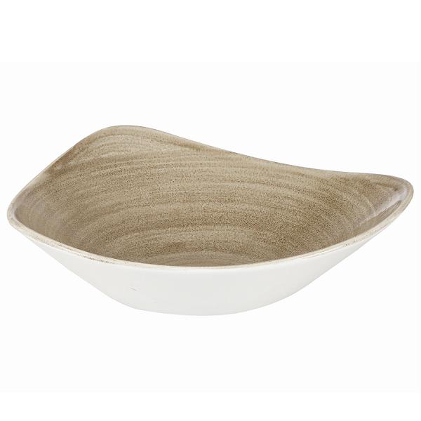Салатник треугольный 0,60л d23,5см, без борта, Stonecast Patina, цвет Antique Taupe PAATTRB91