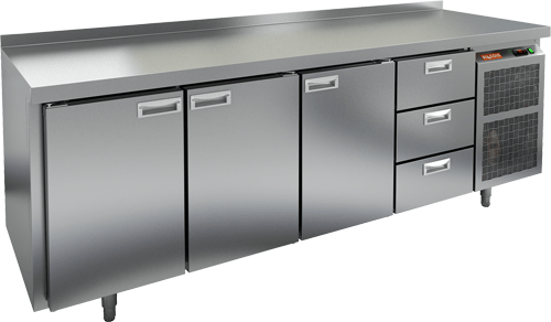 СТОЛ С ХОЛОДИЛЬНЫМ ШКАФОМ HICOLD BN 1113/TN (R290)