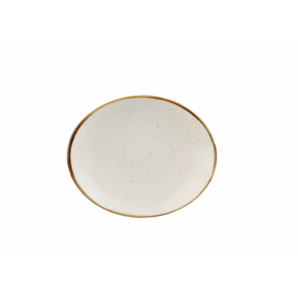 Блюдо овальное 19,2см, без борта, Stonecast, цвет Barley White SWHSOP71