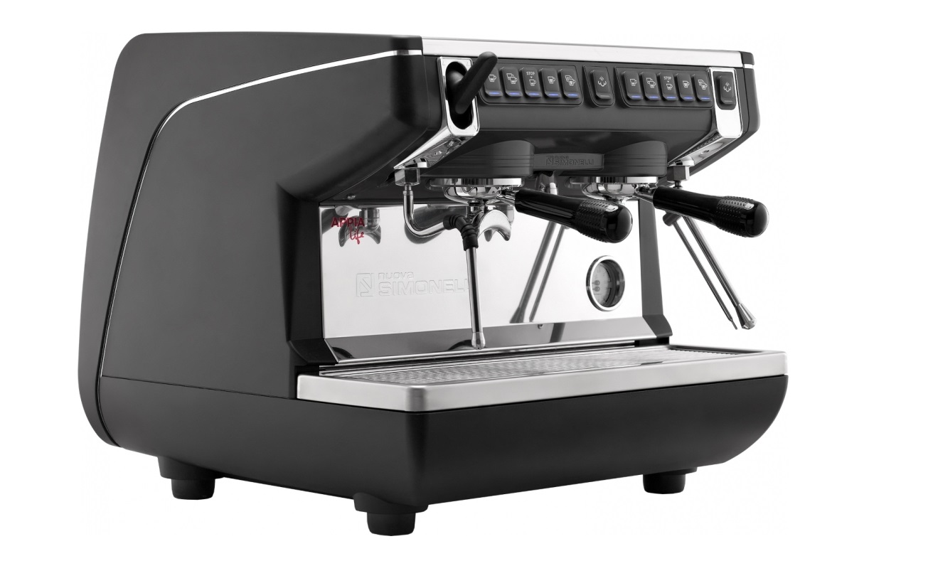 КОФЕМАШИНА APPIA LIFE COMPACT 2GR V/ ЧЕРНЫЙ+ЭКОНОМАЙЗЕР+ВЫСОКАЯ ГРУППА 1Ф 167631