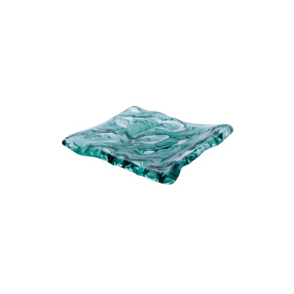 Блюдо презентационное стеклянное Море зеленое 15х14см, Mar-Green XGLAS-1512V