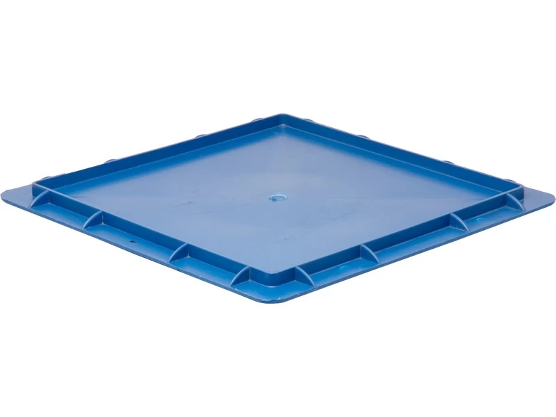 Крышка для ящика 415, 390х390х30мм, морозостойкая, синяя, пластик 415-к
