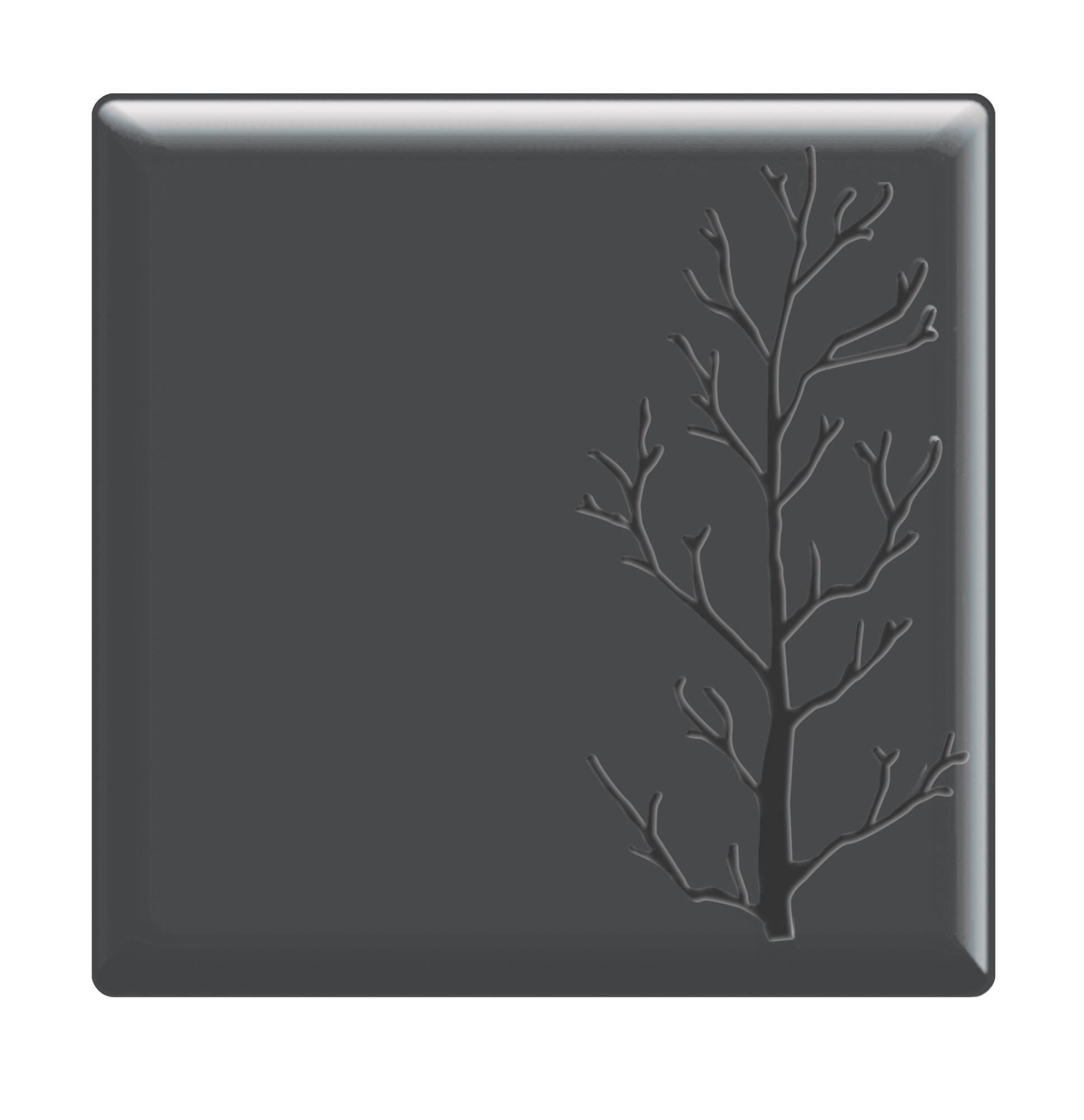 Блюдо сервировочное 26x26см, меламин, Embossed, цвет черный S-2781