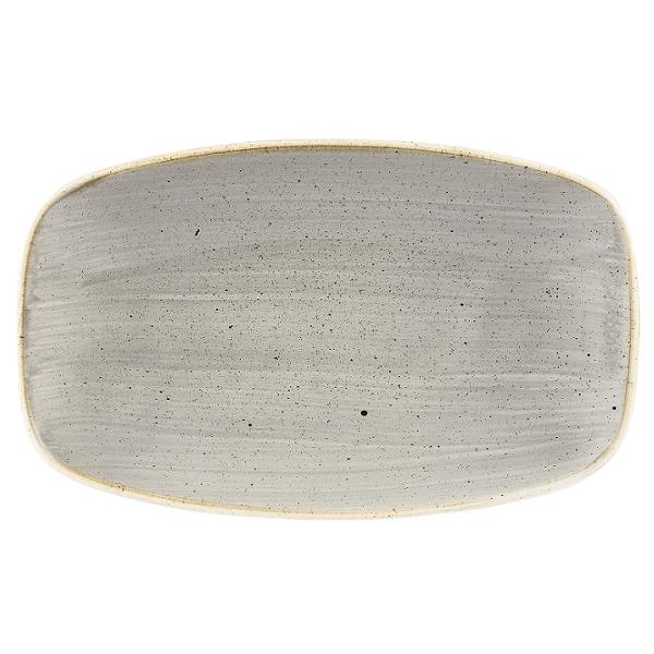 Блюдо прямоугольное 20х12,1см, без борта, Stonecast, цвет Peppercorn Grey SPGSXO71
