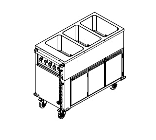 МАРМИТ ВОДЯНОЙ/МОБИЛ. KOGAST 30750 KMO-3 С ТЕПЛОВЫМ ШКАФОМ