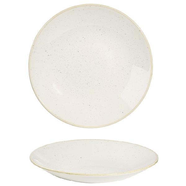 Тарелка глубокая 25,5см h3,5см, без борта, Stonecast, цвет Barley White SWHSPD251