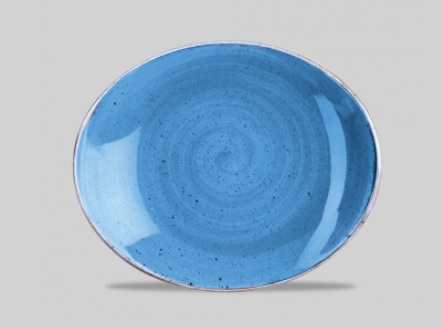 Блюдо овальное 19,2см, без борта, Stonecast, цвет Cornflower Blue SCFSOP71