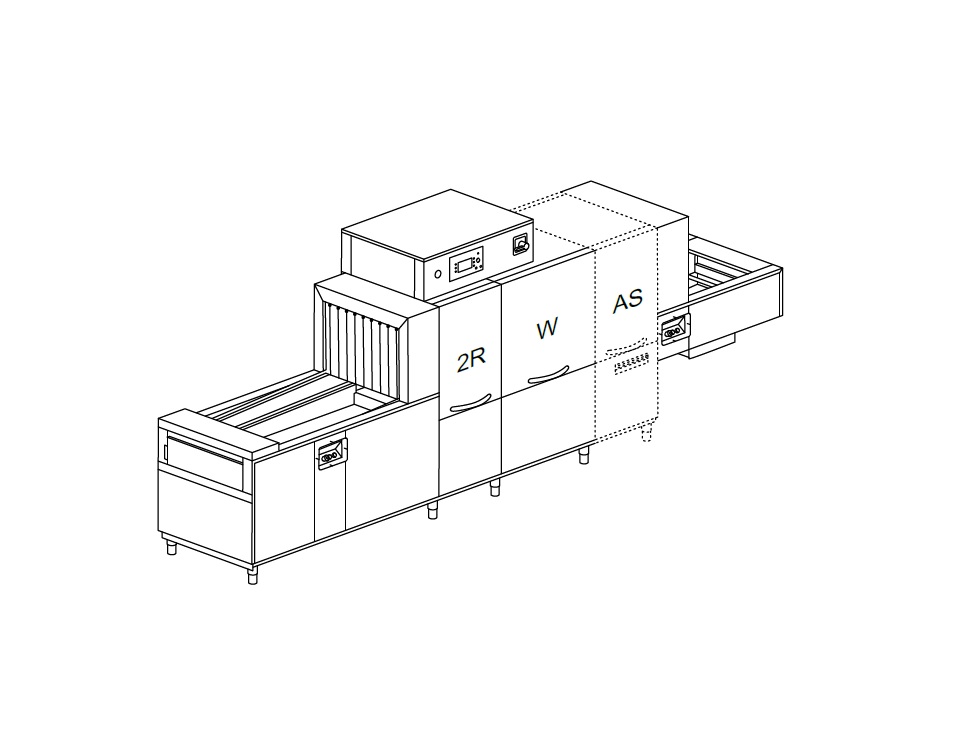 МАШИНА ПОСУДОМОЕЧНАЯ DIHR QX 246 SX+DRF70+XP/2 ЧАСТИ миниатюра 1