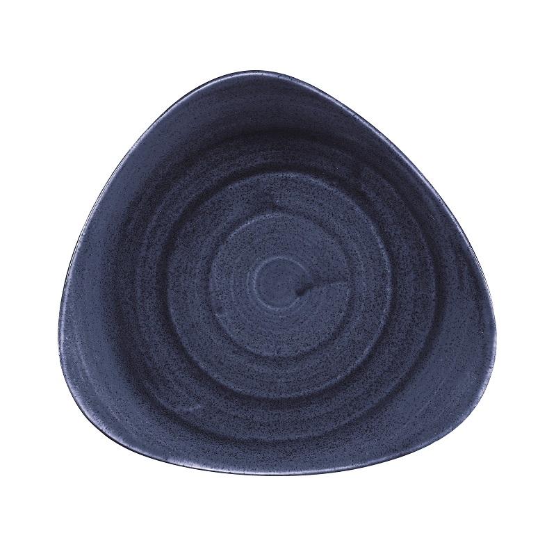 Тарелка мелкая треугольная 22,9см, без борта, Stonecast Patina, цвет Cobalt Blue PABLTR91