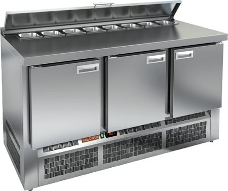 СТОЛ ДЛЯ САЛАТОВ HICOLD SLE2-111SN (1/6) С КРЫШК.