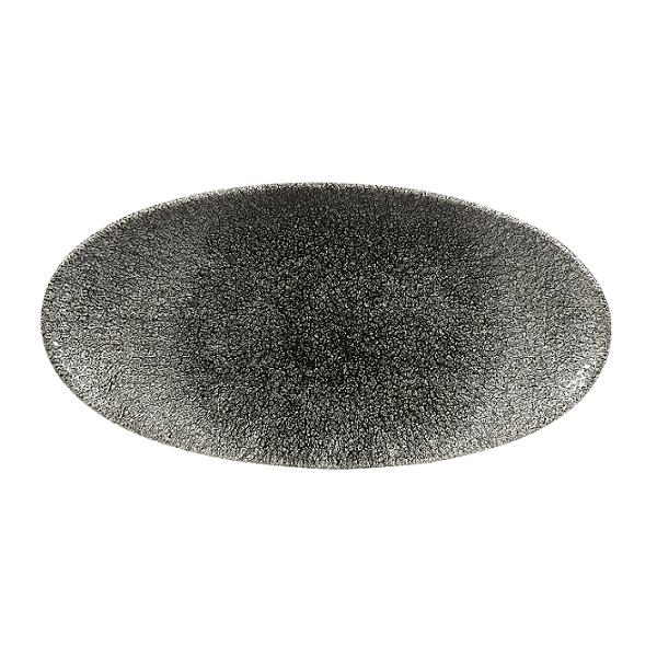 Блюдо овальное CHEFS 29,9х15см, без борта, цвет Raku Quartz Black, Studio Prints RKBQOV301