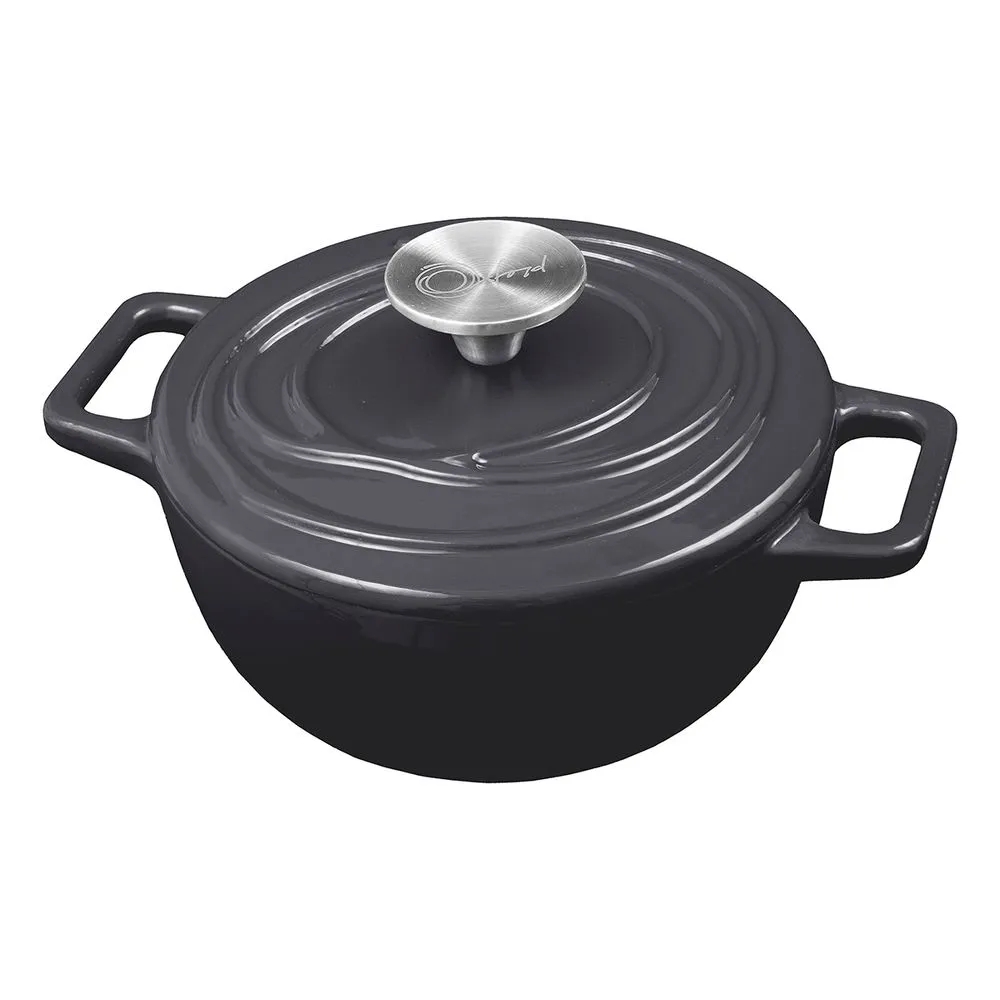 Кастрюля чугунная D18  AROMA CAST GREY, 146731