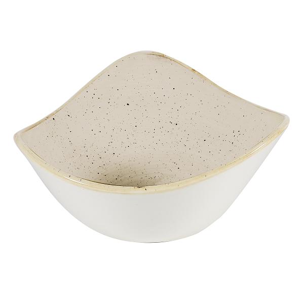 Салатник треугольный 0,37л d18,5см, без борта, Stonecast, цвет Nutmeg Cream SNMSTRB71