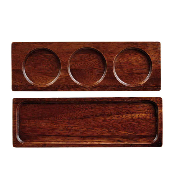 Блюдо деревянное 27х9см, двухстороннее, Buffet Wood ZCAWSWBD1