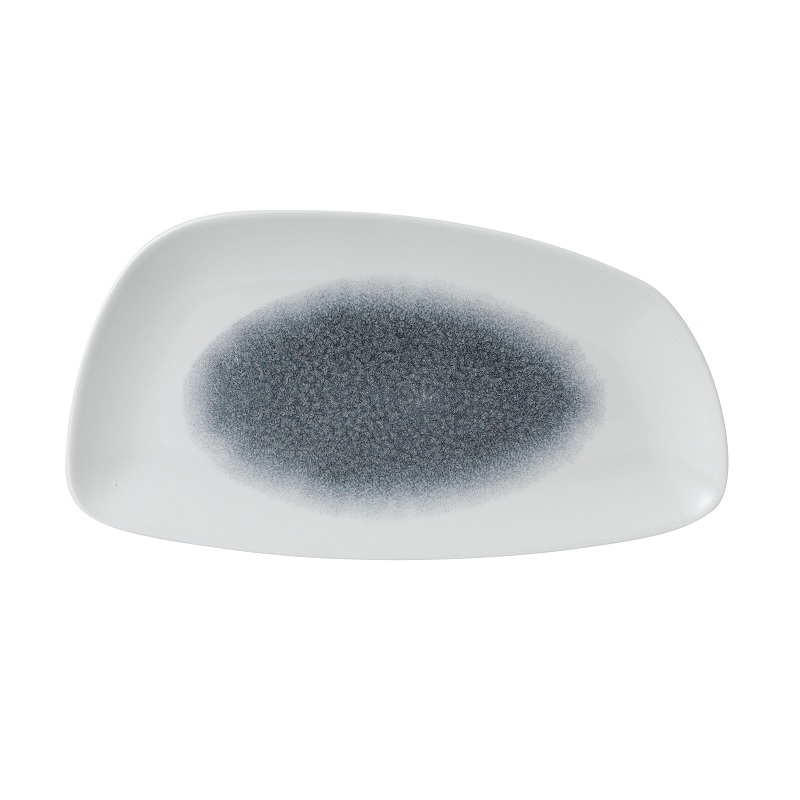 Блюдо сервировочное CHEFS GEO 35х18,5см, без борта, цвет Raku Topaz Blue, Studio Prints RKTBGE351
