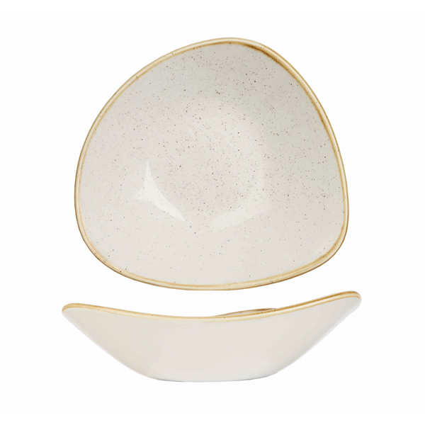 Салатник треугольный 0,60л d23,5см, без борта, Stonecast, цвет Barley White SWHSTRB91