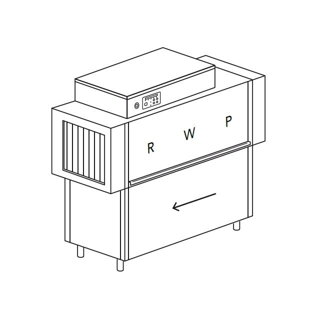 МАШИНА ПОСУДОМОЕЧНАЯ DIHR RX 164 E DX+DR24+XP/ДЕЛЕНИЕ 2 ЧАСТИ миниатюра 1