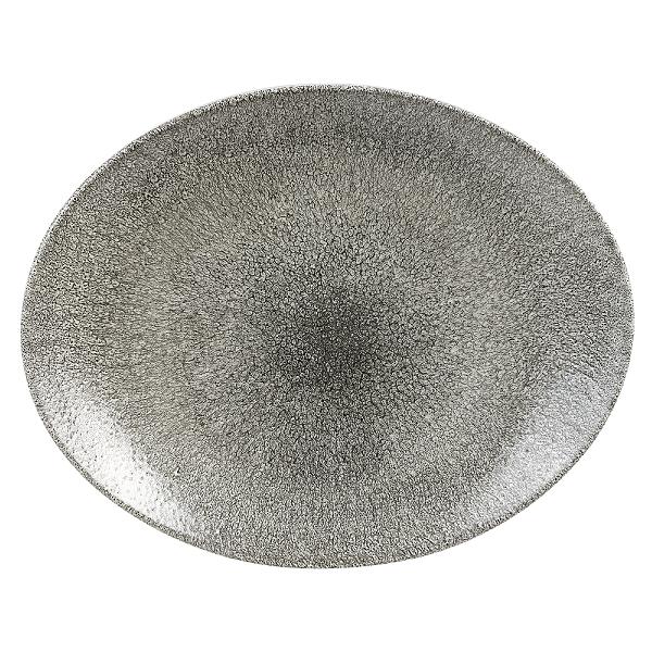 Блюдо овальное 27х22,9см, без борта, цвет Raku Quartz Black, Studio Prints RKBQOP581