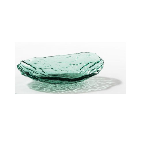 Салатник стеклянный овальный Море зеленое 0,25л 23х17см, Mar-Green XGLAS-2817V