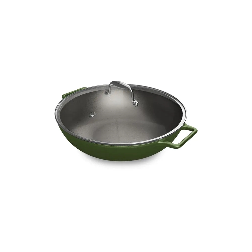 Кастрюля чугунная "Wok' D35 AROMA CAST GREEN, 146761