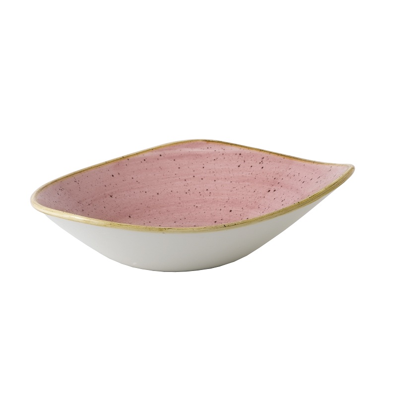 Салатник треугольный 0,60л d23,5см, без борта, Stonecast, цвет Petal Pink SPPSTRB91