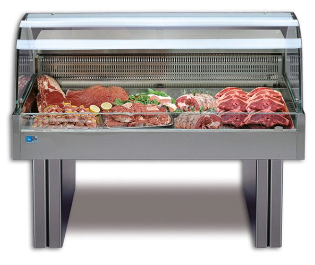ВИТРИНА ХОЛОДИЛЬНАЯ TECFRIGO SHOPPING 2700 COLD НЕРЖ. + НОЖКИ миниатюра 1