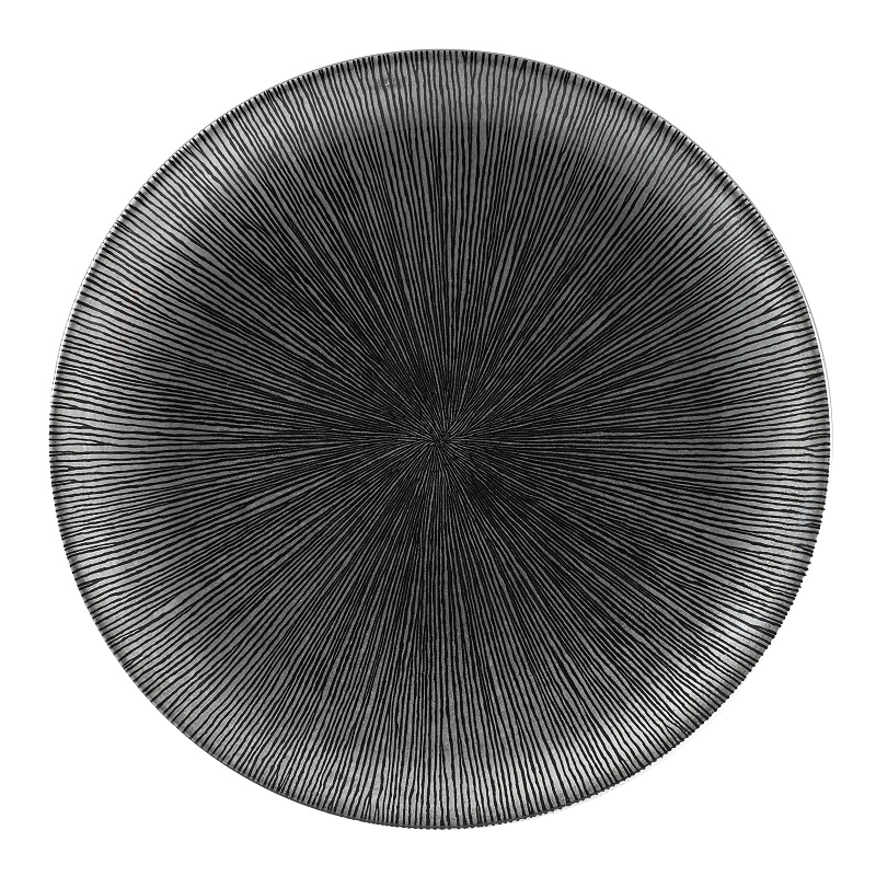Тарелка мелкая 28,8см, без борта, цвет Agano Black, Studio Prints AGBLEV111