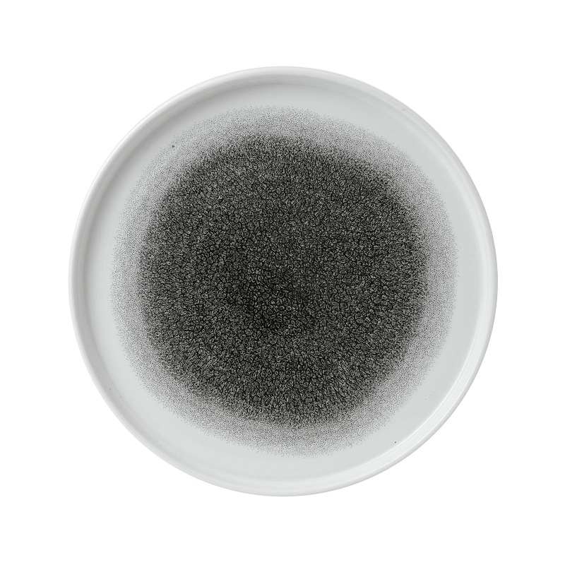 Тарелка мелкая CHEFS 26х2см, с прямым бортом, цвет Raku Quartz Black, Studio Prints RKBQWP261