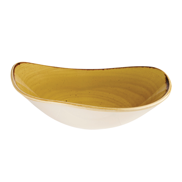 Салатник треугольный 0,60л d23,5см, без борта, Stonecast, цвет Mustard Seed Yellow SMSSTRB91