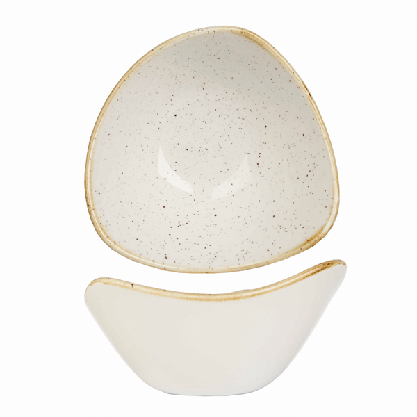Салатник треугольный 0,26л d15,3см, без борта, Stonecast, цвет Barley White SWHSTRB61