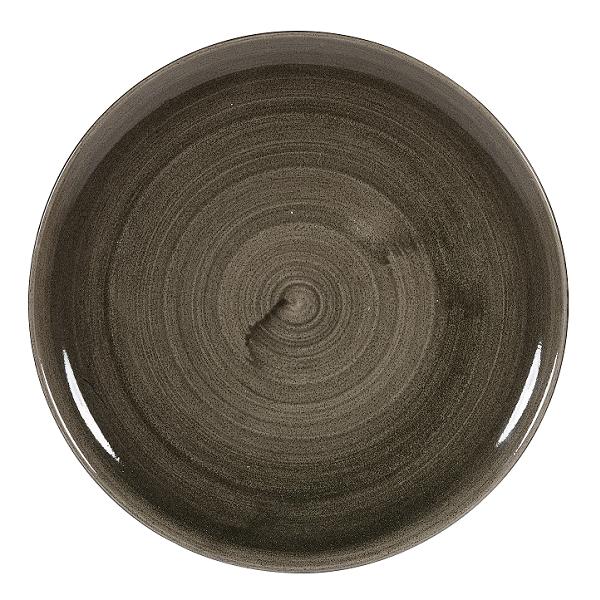 Тарелка мелкая d32,4см, без борта, Stonecast Patina, цвет Iron Black PAIBEV121