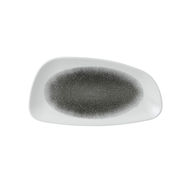 Блюдо сервировочное CHEFS GEO 30х15,5см, без борта, цвет Raku Quartz Black, Studio Prints RKBQGE301