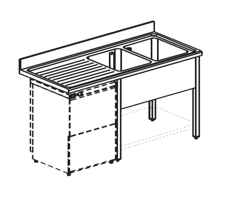 ВАННА МОЕЧНАЯ APACH CHEF LINE L2S186-54LWD