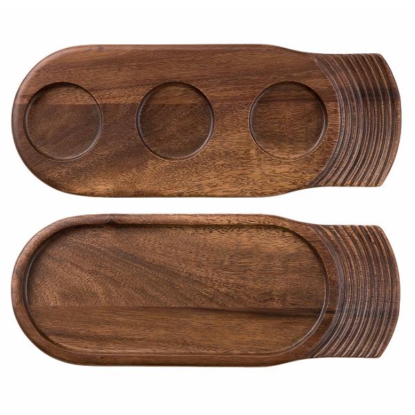 Блюдо сервировочное 35,5х14см, двухстороннее, дерево, Igneous Wood ZCAWIGT21