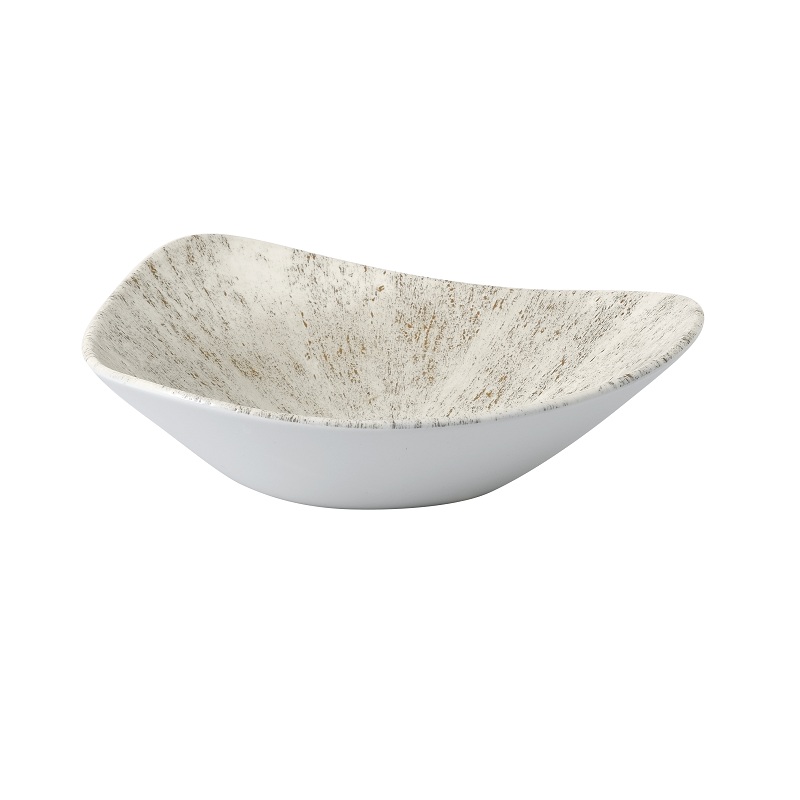 Салатник треугольный 0,60л d23,5см, без борта, цвет Stone Agate Grey, Studio Prints STAGTRB91