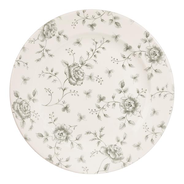 Тарелка мелкая 27,6см Vintage Prints, цвет Grey Rose Chintz RCGVP581