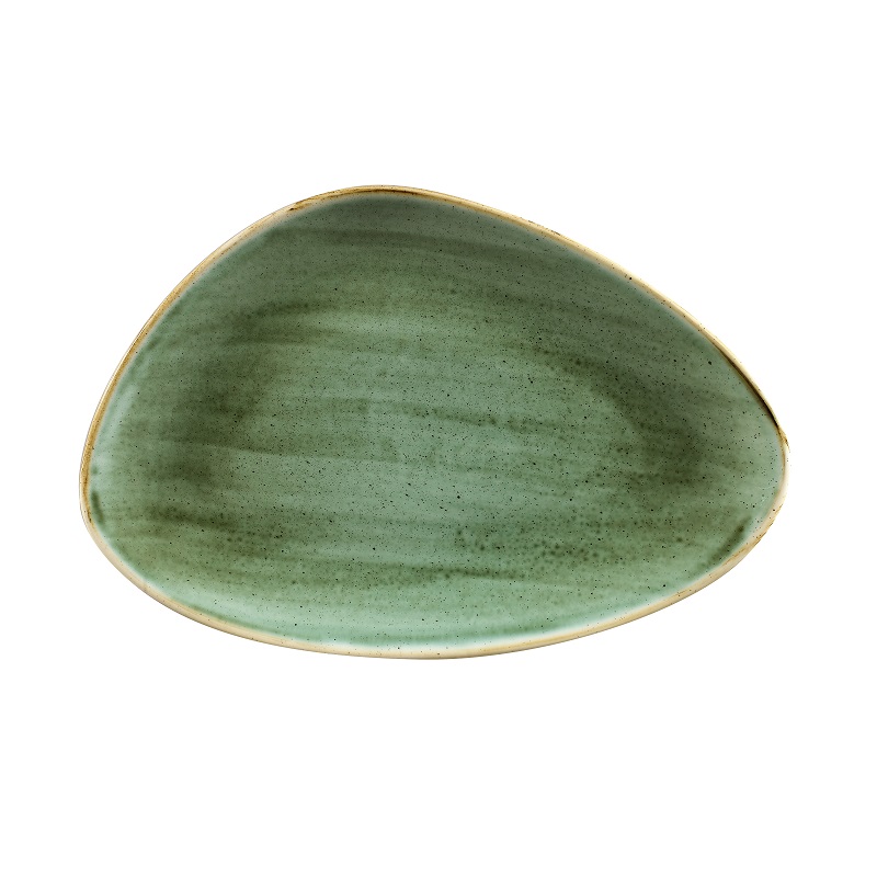 Блюдо треугольное CHEFS 30,4х20,5см, без борта, Stonecast, цвет Samphire Green SSGSTC301