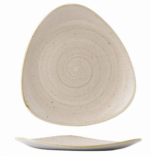 Тарелка мелкая треугольная 22,9см, без борта, Stonecast, цвет Nutmeg Cream SNMSTR91